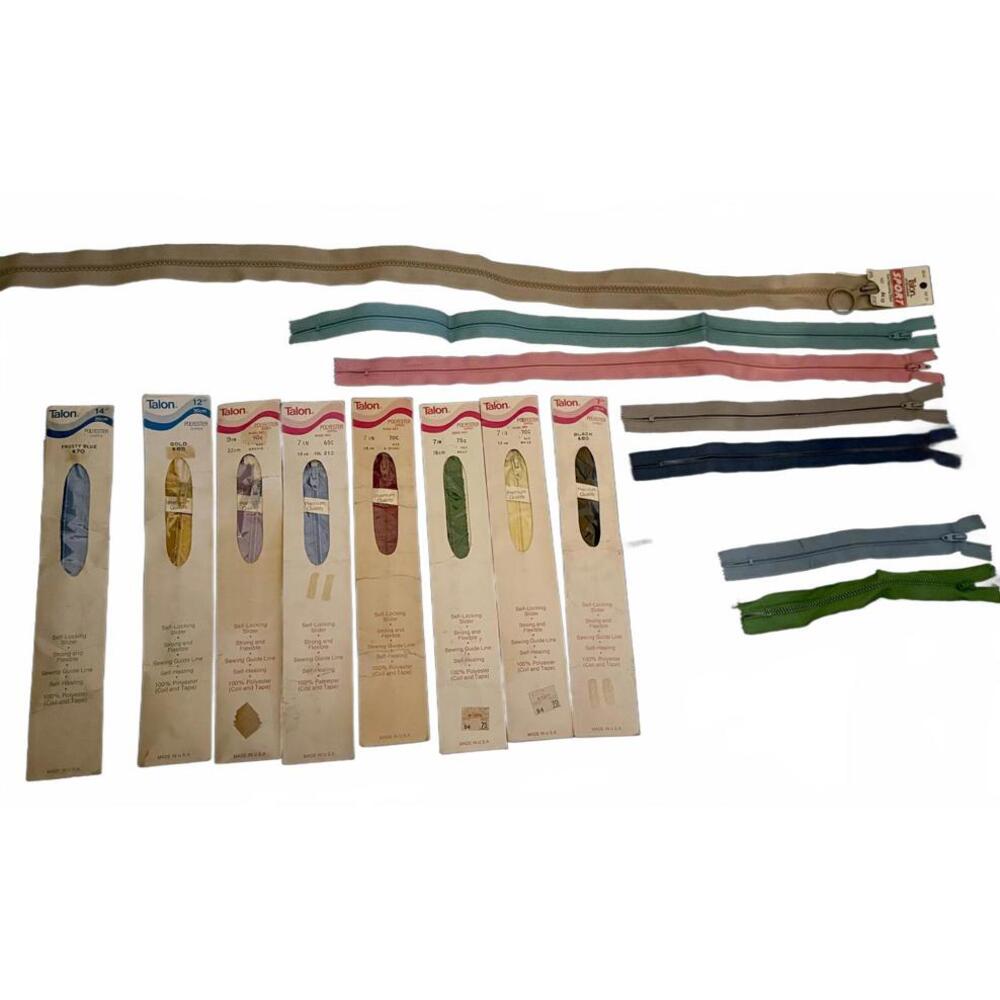 Vintage Sewing Supplies Lot - NEW Bias Tape, Seam Binding, and Zippers - Picture 2 of 9